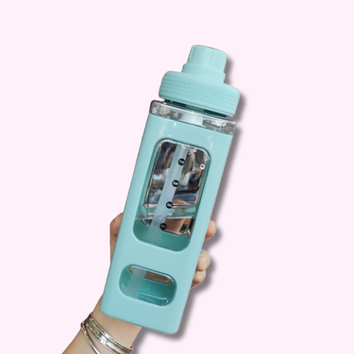 Bouteille Gourde Kawaii avec Paille