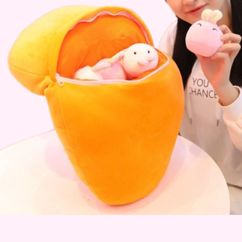 Peluche Coussin Carotte Kawaii Intérieure