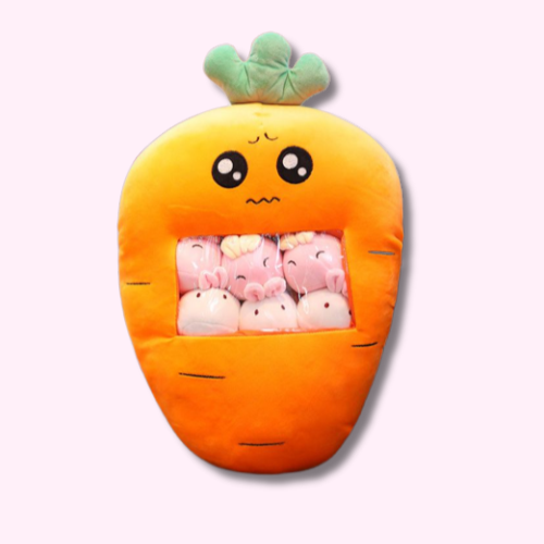 Peluche Coussin Carotte Kawaii