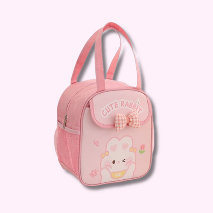 Sac à Déjeuner Isotherme Kawaii Rose Tête de Lapin