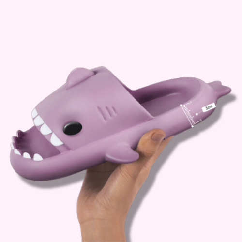 Sandale Claquette Pantoufle Kawaii Requin Violet