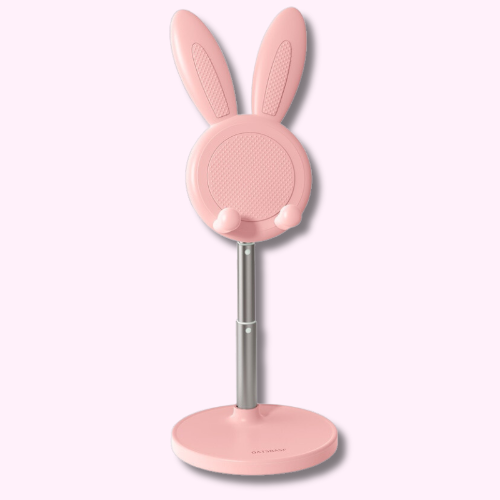 Support de Téléphone Kawaii Oreilles de Lapin Rose