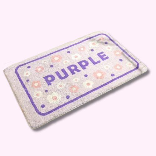 Tapis de Sortie de Bain / Douche Décor Fleurs Kawaii Otaku